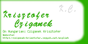 krisztofer cziganek business card